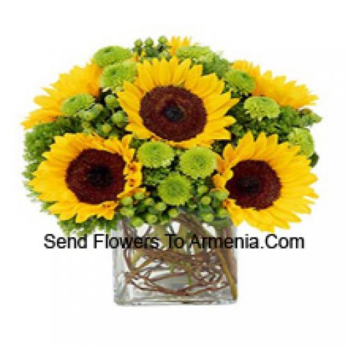 Pretty Sunflowers in Vase