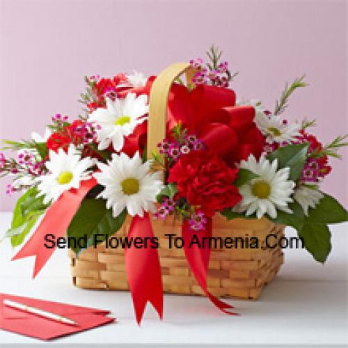 Lovely Arranged Carnations and Gerberas