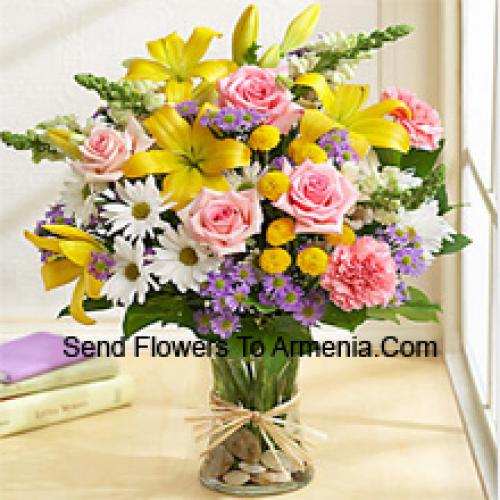 Elegant Assorted Flowers in Vase