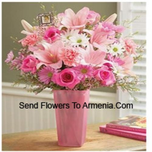 Beautiful Roses, Carnations, Gerberas and Lilies