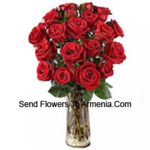 19 Shiny Red Roses