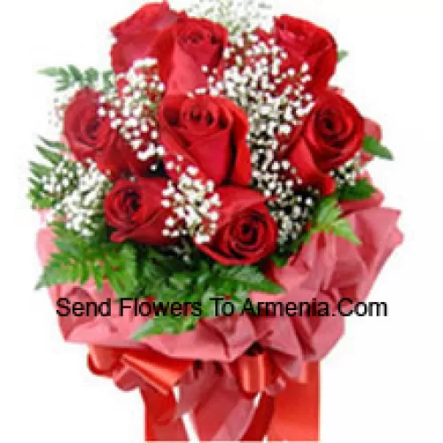 Bunch Of 11 Red Colored Roses