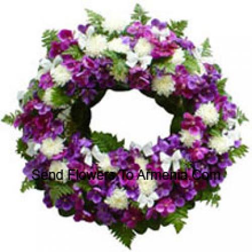 Elegant Assorted Flower Wreath