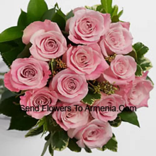 Bunch Of 11 Pink Roses