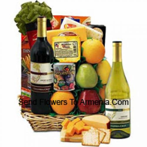 Charming Hamper Containing Wine