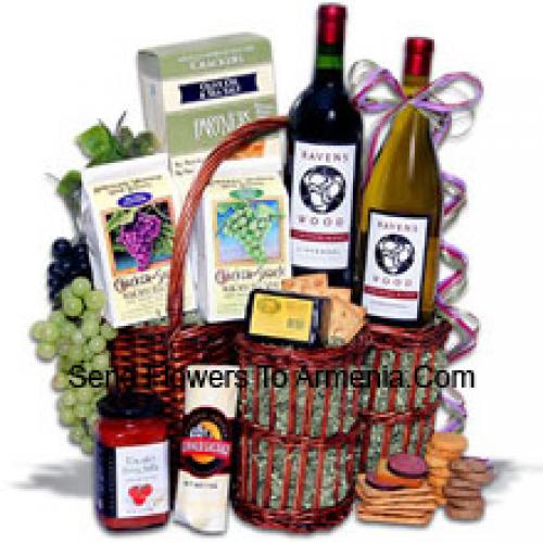 Alluring Gift Basket Containing Wine