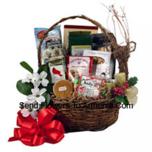 Gift basket Containing Assorted Snacks